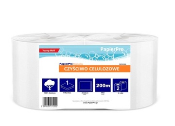 Czyściwo papierowe Ręcznik 200m 2 rolki Przemysłowe Celuloza