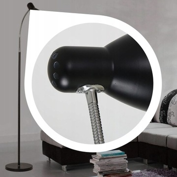 СВЕТОДИОДНЫЙ ТОРШЕР 40ВТ ДЛЯ ГОСТИНОЙ, ДИЗАЙН СПАЛЬНИ, ЧЕРНЫЙ