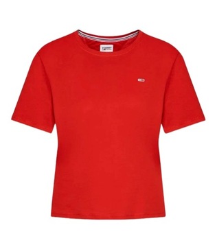 Tommy Hilfiger T-shirt damski TJW SOFT JERSEY TEE DW0DW14616 czerwony XS