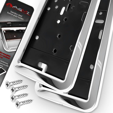 РАМКИ НОМЕРНЫХ ЗНАКОВ ХРОМИРОВАННАЯ НЕРЖАВЕЮЩАЯ СТАЛЬ КОМПЛЕКТ РАМОК НОМЕРНЫХ ЗНАКОВ