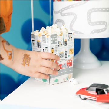 Коробки Ведро для ПОПКОРНА Сладости Снеки Машины Строительные 6 шт.