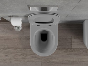 СИДЕНЬЕ ДЛЯ УНИТАЗА MEXEN RICO БЕЗОБОДКИ, МАТОВЫЙ СЕРЫЙ