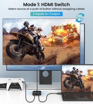 VWRHAR HW-002 Разветвитель HDMI 2 на 1, двунаправленный