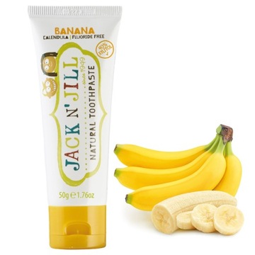 Jack N'Jill Naturalna Pasta do zębów BANAN bez dwutlenku tytanu bez fluoru