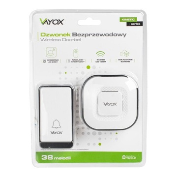 БЕСПРОВОДНОЙ ДВЕРНОЙ ЗВОНОК ДЛЯ ВОРОТ, БЕЗ БАТАРЕИ, БОЛЬШОЙ ДЕЙСТВИЕ, ГРОМКИЙ VAYOX