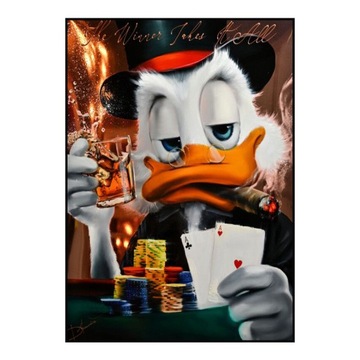 Plakat na płótnie kaczor Donald płótno malarstwo d
