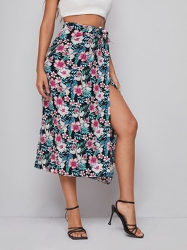 SHEIN SPÓDNICA MIDI W KWIATY, ROZM S 648