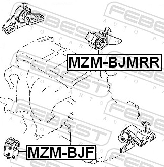 FEBEST ULOŽENÍ MOTORU ZADNÍ