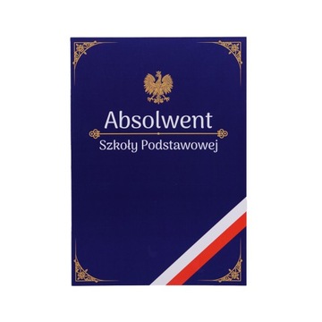 TECZKA OBWOLUTA GRANAT ABSOLWENT SZKOŁY PODSTAWOWEJ ÓSMOKLASISTA A4+ ORZEŁ