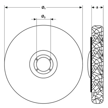 НАБОР ДИСКОВ ДЛЯ УДАЛЕНИЯ Ржавчины МЕТАЛЛ ЧЕРНЫЙ ЧЕРНЫЙ 125Х22,2 ММ 5 ШТ.