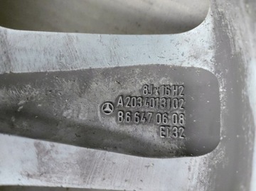 DISK HLINÍK MERCEDES-BENZ OE MERCEDES TŘÍDA C W203 CL203 8.0" X 16" 5X112 ET 32
