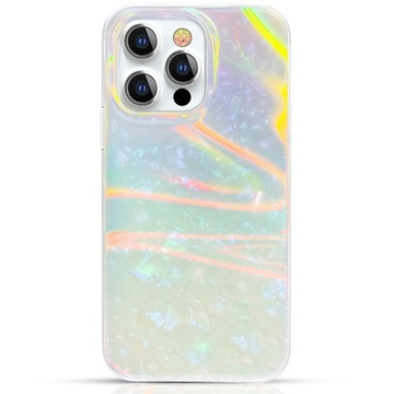 Kingxbar Shell Series luksusowe eleganckie etui na iPhone 13 Pro perłowy-mi