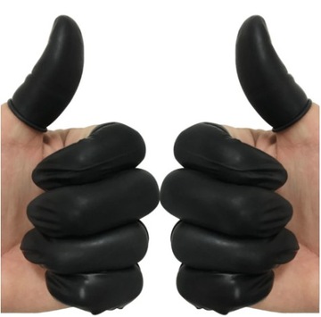 Защитные накладки на пальцы, 100 шт, черные Prima Derma