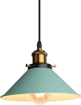 Lampa wisząca w stylu retro, 22 cm vintage, E27, przemysłowy klosz z metalu