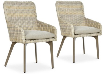 Fotel z technorattanu 2x MILANO Beige