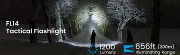 ТАКТИЧЕСКИЙ ОРУЖЕЙНЫЙ ФОНАРЬ FL14-MB 1200 ЛЮМЕН