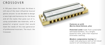 Marine Band Crossover D harmonijka ustna diatoniczna wodoodporna Hohner