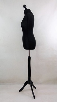 Manekin krawiecki 36 S/M czarny kpl stojak premium