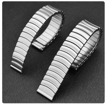 ELASTYCZNA ROZCIĄGANA BRANSOLETK DO ZEGARKA 18 mm STALOWA