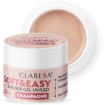 Claresa żel budujący do paznokci gel CHAMPAGNE 12g
