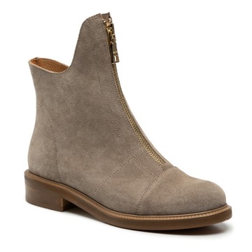 Botki R.Polański 1580 - Cappuccino 42 Zamsz