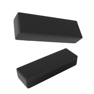 2 Pieces Comfortable Armrest Cushions Removable with Adjustable Strap Black
