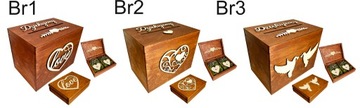 Rustykalne pudełko skrzynka na koperty i obrączki zestaw wesele komplet