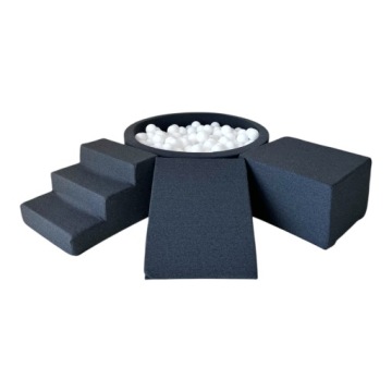 Pěnová hrací sada s bazénem 30x90/200 míčků – grafit – Libovolný MIX