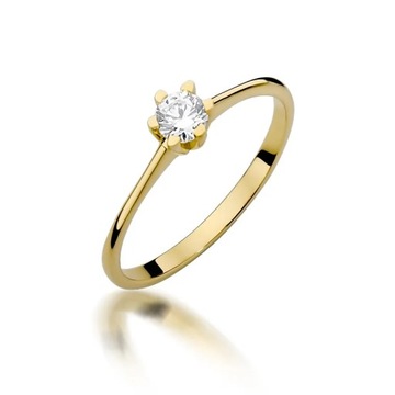 Pierścionek W-387 0,23ct brylanty białe złoto 585