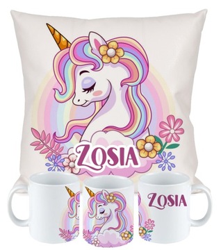 ZESTAW PODUSZKA KUBEK JEDNOROŻEC UNICORN PREZENT