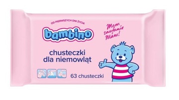 BAMBINO chusteczki nawilżane dla dzieci 63 sztuk
