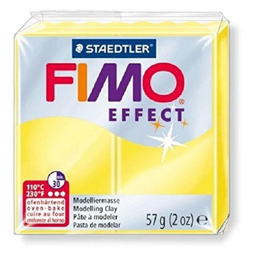 Modelina FIMO Effect 57g, 104 żółty przeźroczysty