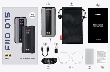 FiiO Q15 УСИЛИТЕЛЬ ДЛЯ НАУШНИКОВ МОБИЛЬНЫЙ ЦАП USB BLUETOOTH LDAC APTX AK4499