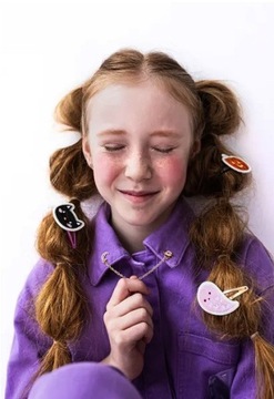 Заколки для волос с изображением тыквы и котенка-призрака на Хэллоуин