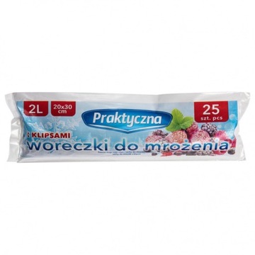 WORECZKI DO ZAMRAŻANIA do mrożenia 2L 25szt PRAKTYCZNA
