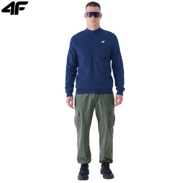 BLUZA MĘSKA 4F DRESOWA BEZ KAPTURA ROZPINANA BOMBERKA CIEPŁA M2631 L