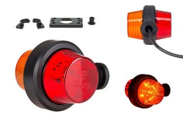 Lampa obrysowa LED obrysówka do ciężarówki żółto czerwona HOR-102A LD2622