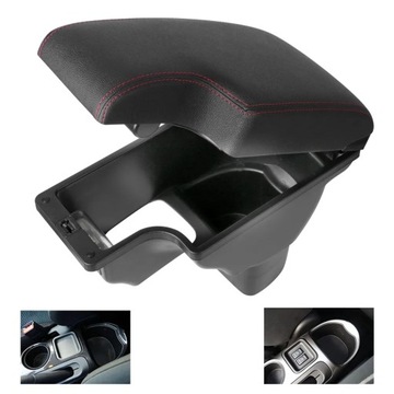 СПЕЦИАЛЬНЫЙ ПОДЛОКОТНИК ДЛЯ NISSAN JUKE I (2010-2019) С КРАСНОЙ РЕЗЬБОЙ + БЕСПЛАТНО