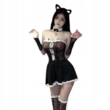 Super słodki seksowny zestaw erotyczny Catwoman Dress