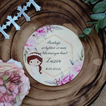 Магнит благодарности, подарок для гостей, УФ печать, Первое причастие, набор 10 шт.