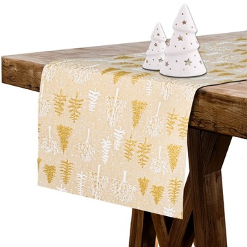 ŚWIĄTECZNY BIEŻNIK NA STÓŁ OBRUS WIGILIJNY DEKORACYJNY W ROLCE ŚWIĘTA