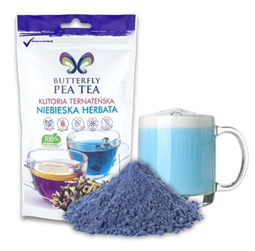NIEBIESKA HERBATA Klitoria mielona Butterfly Pea BLUE MATCHA - 100g