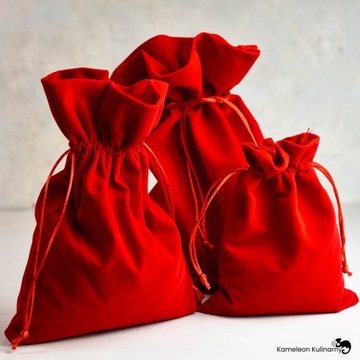 WOREK woreczek WELUROWY PREZENTOWY NA PREZENT OZDOBNY 15x20cm CZARNY welur