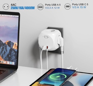 РАЗДЕЛИТЕЛЬ THIEF'S CUBE СЕТЕВОЕ ЗАРЯДНОЕ УСТРОЙСТВО USB-C РАЗЪЕМ ПИТАНИЯ