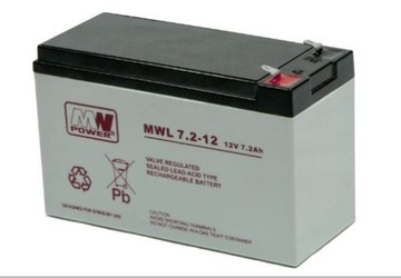 AKUMULATOR AGM 12V 7.2Ah MWL 7.2-12L