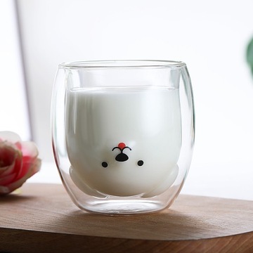 Szklanka termiczna MIŚ PODŁUŻNA PIESEK KUBEK kawa herbata 280ml +GRATISY