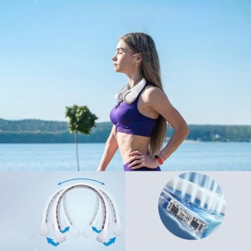 ШЕЙНЫЙ USB-ВЕНТИЛЯТОР, ТРЕХСКОРОСТНОЙ, БЕЗЛОПАСНЫЙ, БЕЛЫЙ