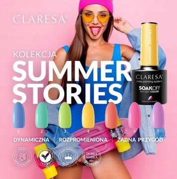 НАБОР ЛАКОВ ДЛЯ НОГТЕЙ CLARESA SUMMER STORIES ГИБРИДНЫЕ ЛАКИ ДЛЯ НОГТЕЙ
