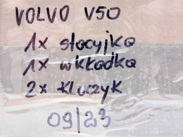 09/23 VOLVO V50 S40 C30 FL SPÍNACÍ SKŘÍŇKA KLÍČEK OVLÁDAČ VLOŽKY