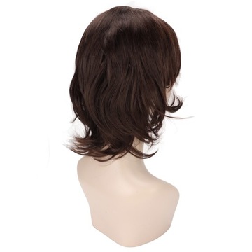 Парик мужской, короткий, коричневый, прямой,